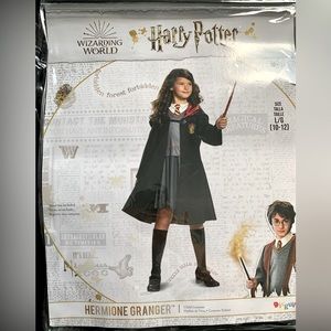 Harry Potter Hermione Granger Halloween Costume Dress w/ Attached Robe L (10-12)